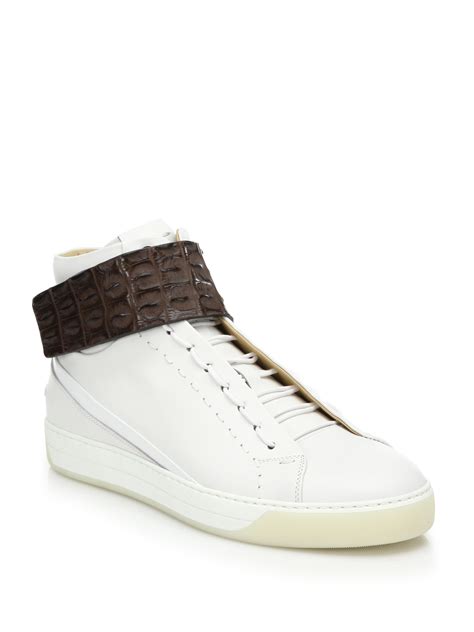 fendi high top sneakers white